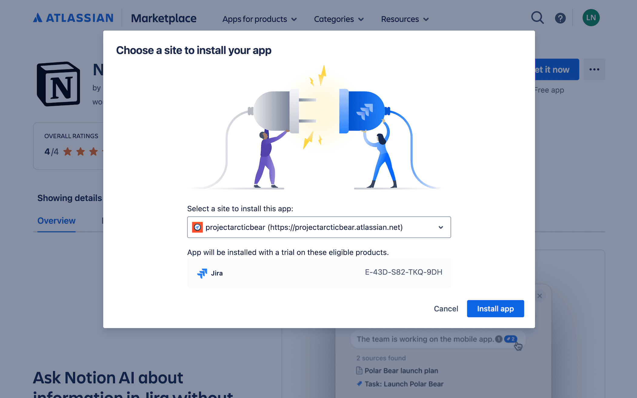 aide : configuration du connecteur dans jira