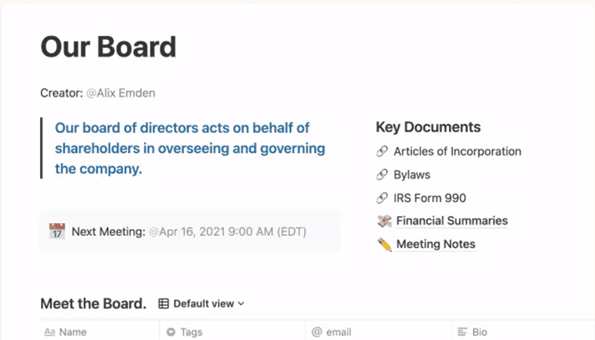 Image de produit de modèle pour conseil d’administration