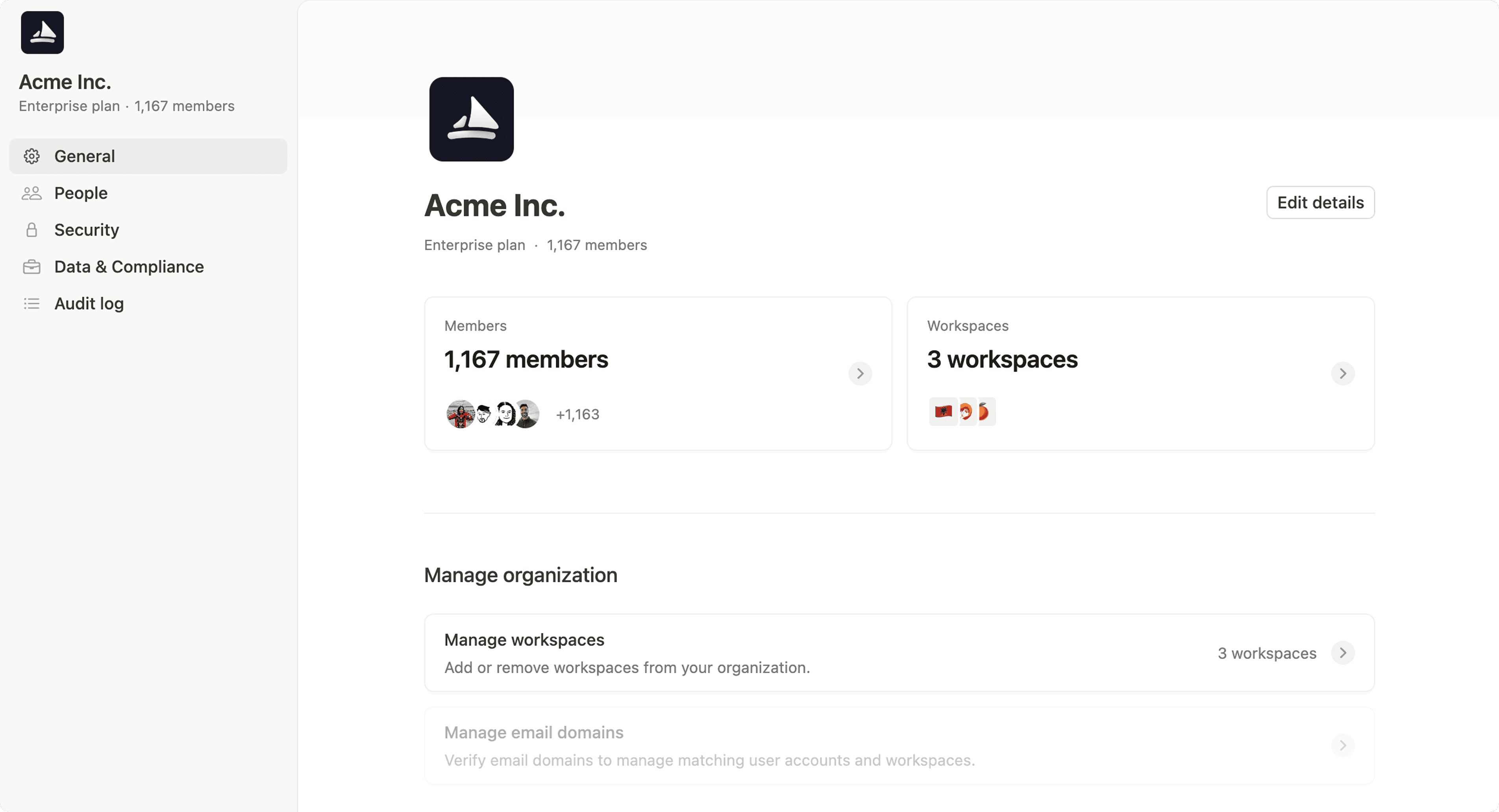 aide : bannière des contrôles au niveau de l’organisation