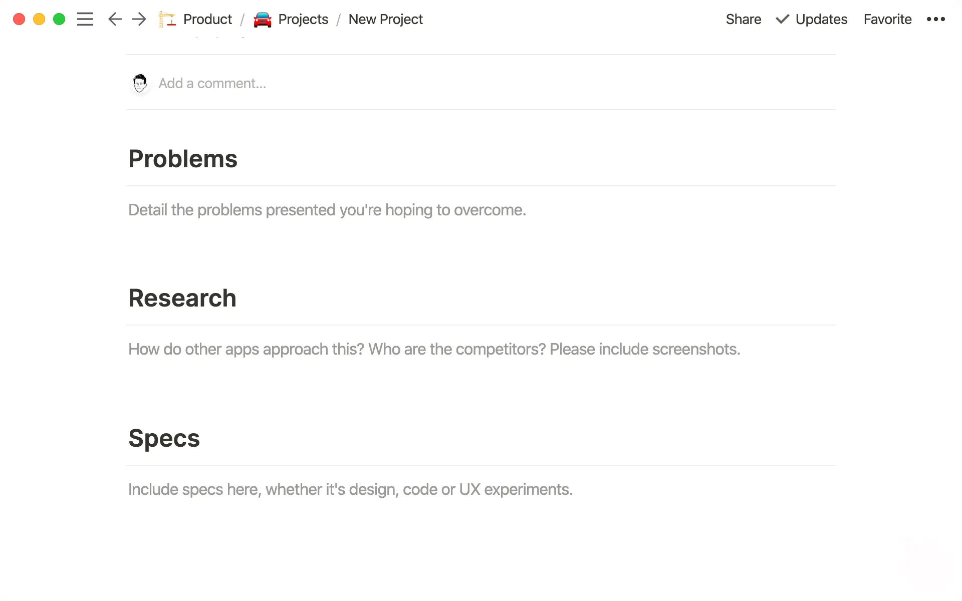 Un modèle d’appel à commentaires (RFC) pour demander un avis sur un sujet à votre équipe.