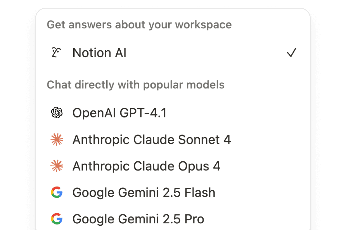 Sélecteur de modèle