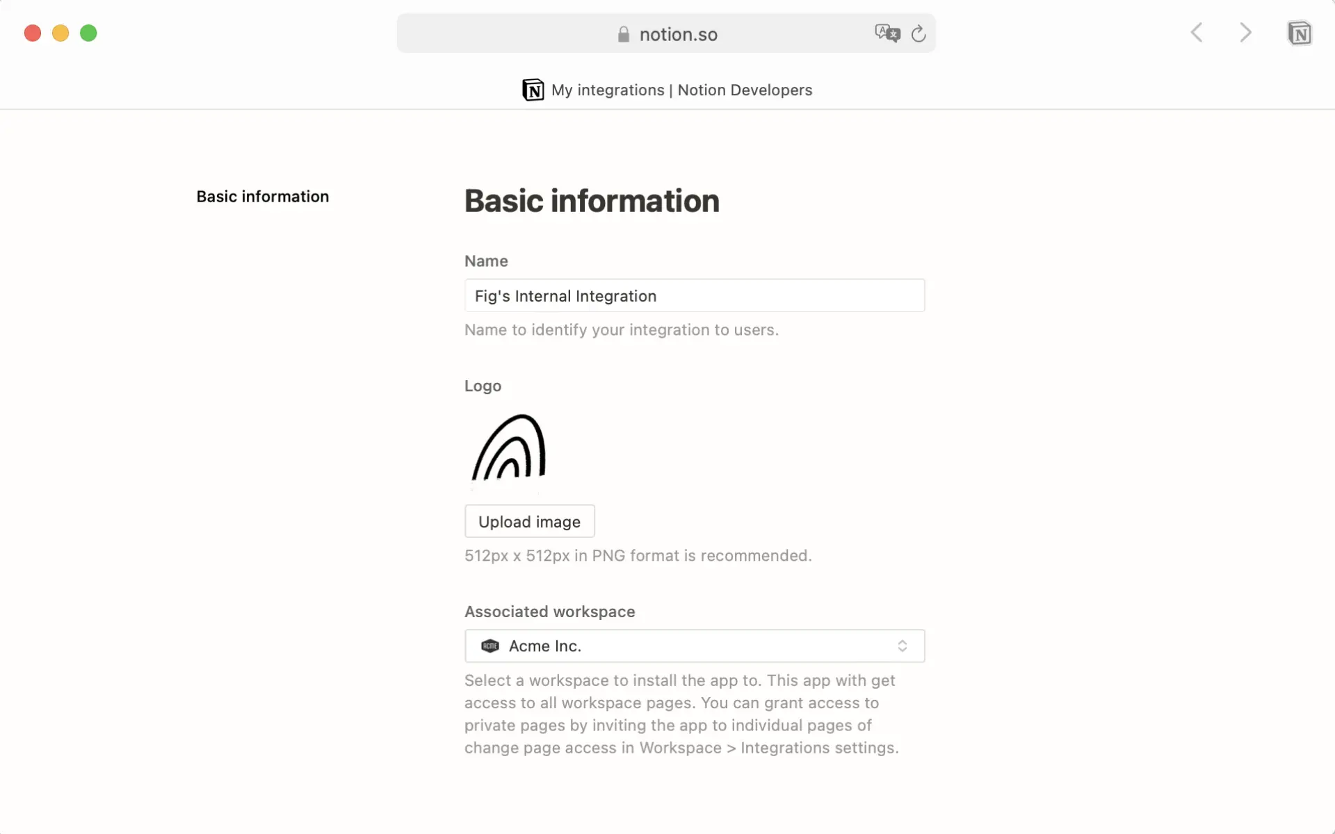 Informations sur l’intégration