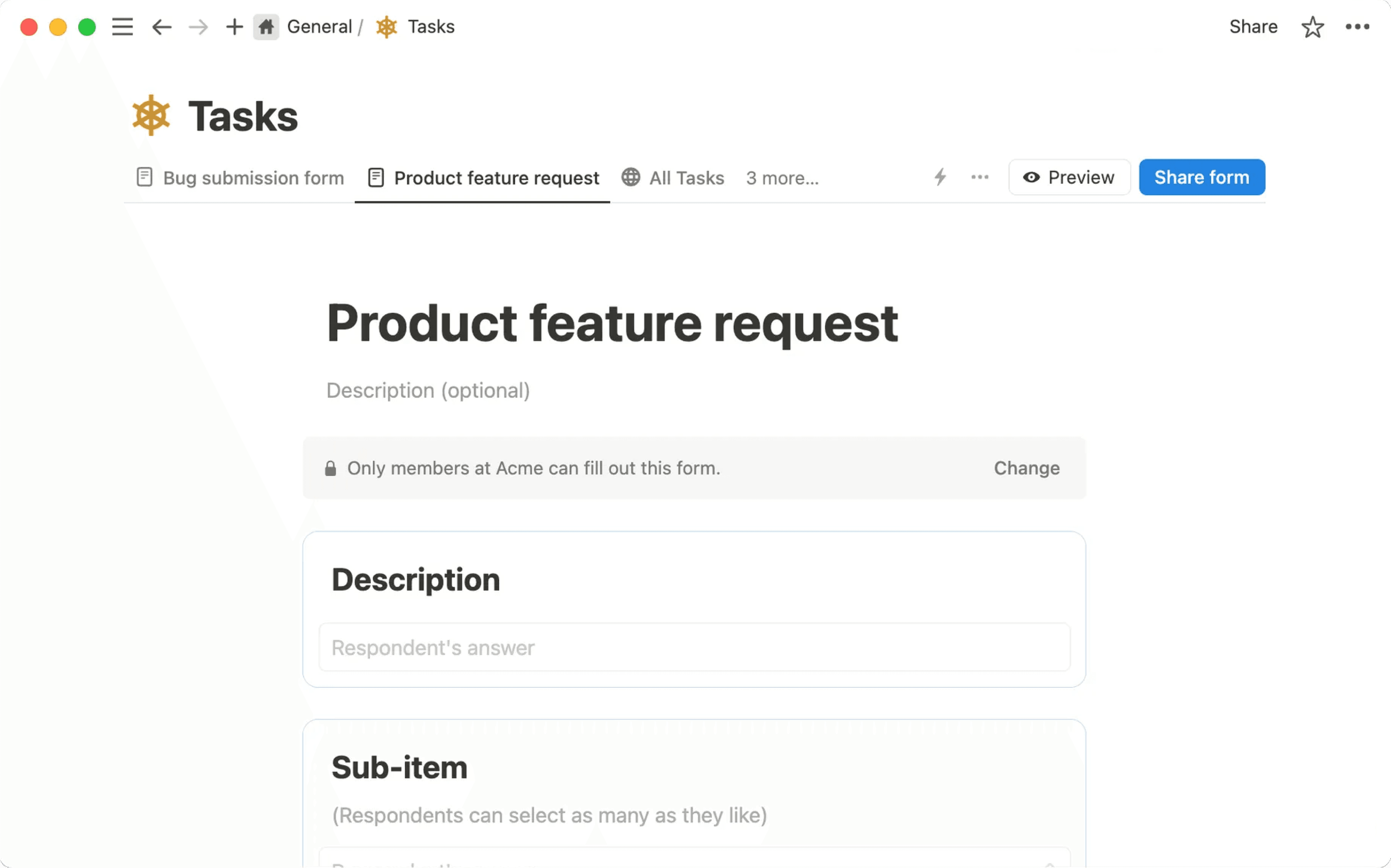 aide : générateur de formulaires