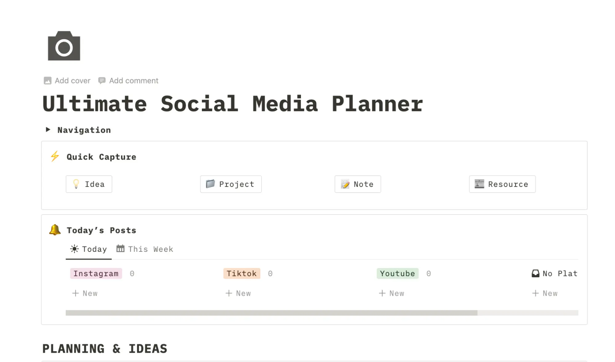 The Ultimate Social Media Planner