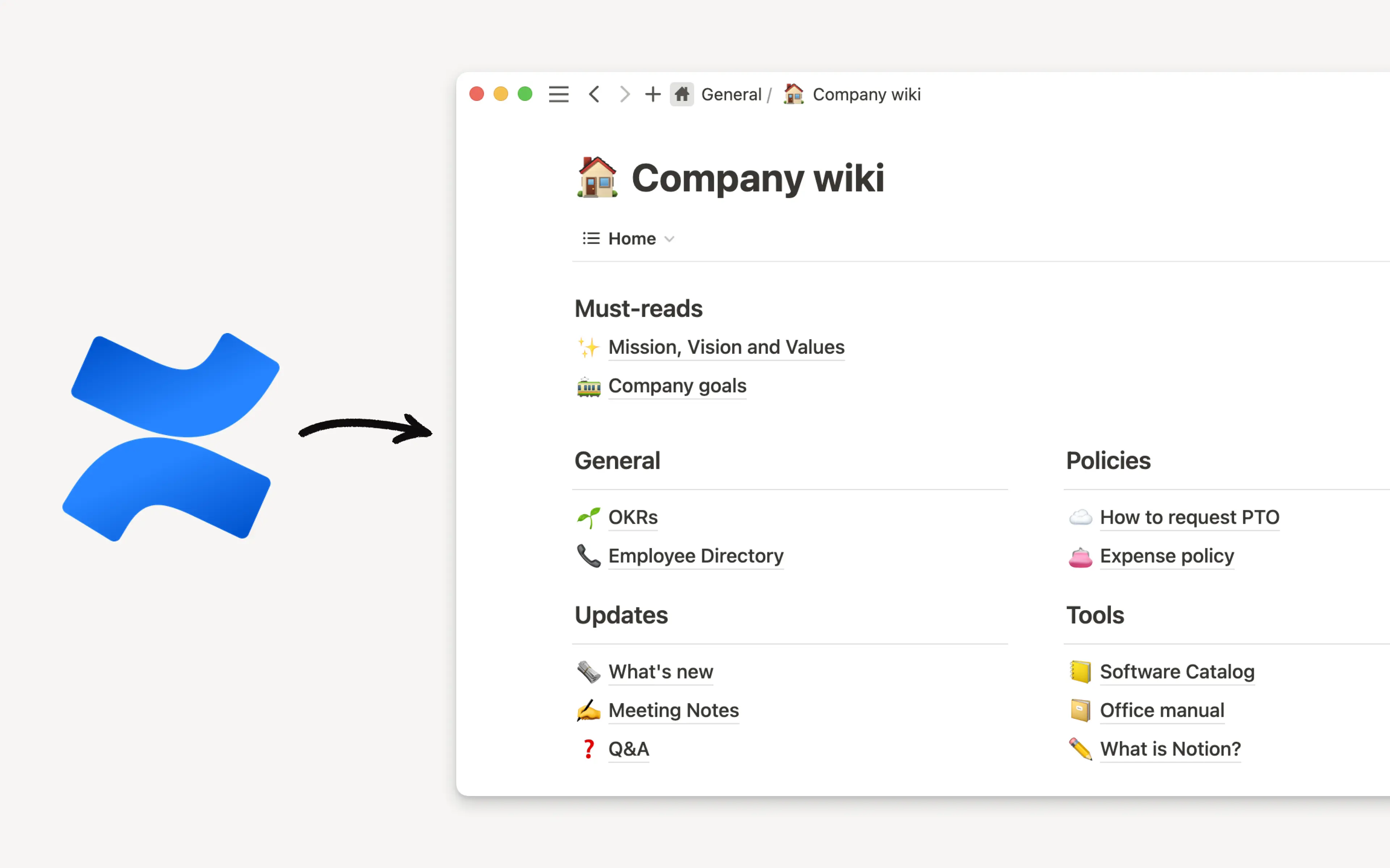 Aide : Outil d’importation depuis Confluence