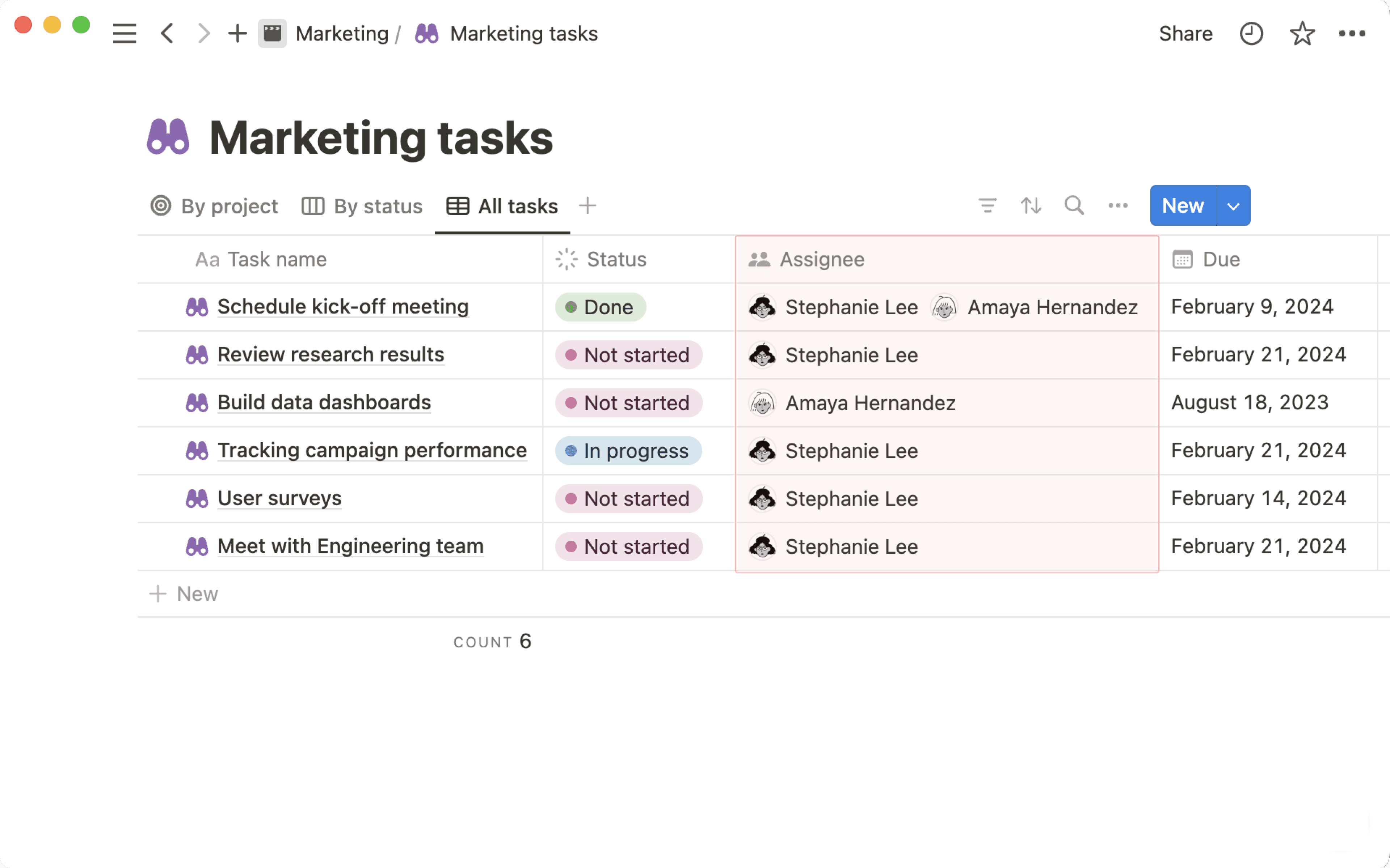 Mentions ─ mentionner une personne dans la BDD