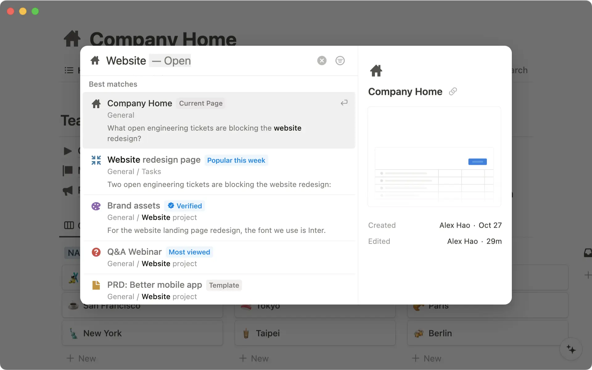 Recherche améliorée
