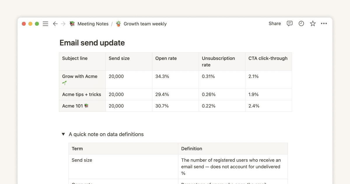 Dans quels cas utiliser les tableaux sur une page Notion (et dans quels cas ne pas le faire) ?