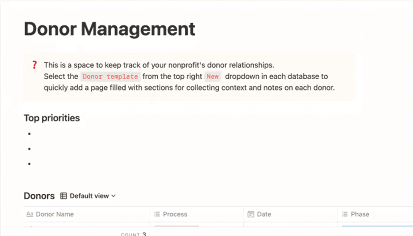 Image de produit de modèle de gestion des donateurs
