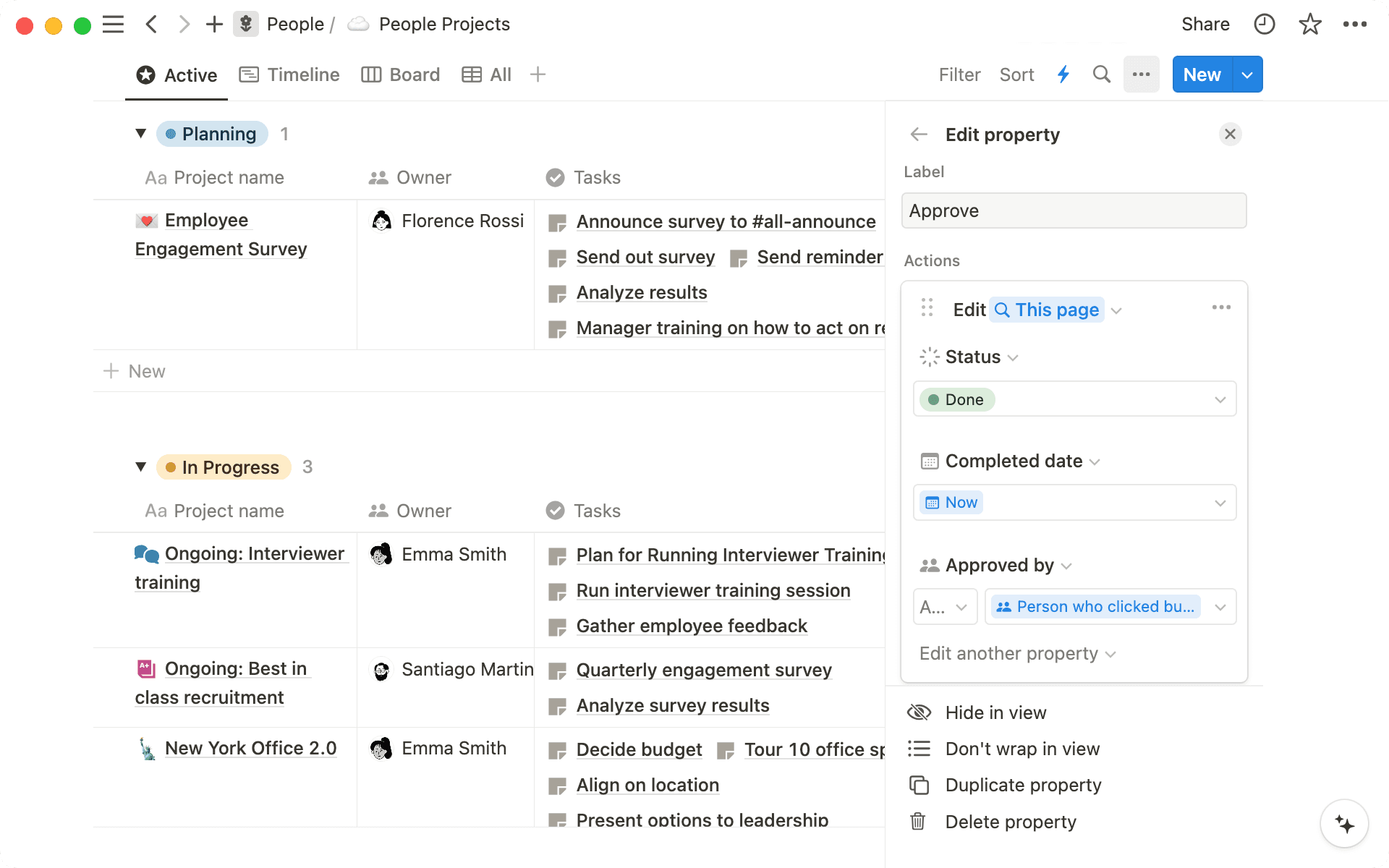Modifiez la propriété de votre bouton pour ajouter toutes les étapes requises.
