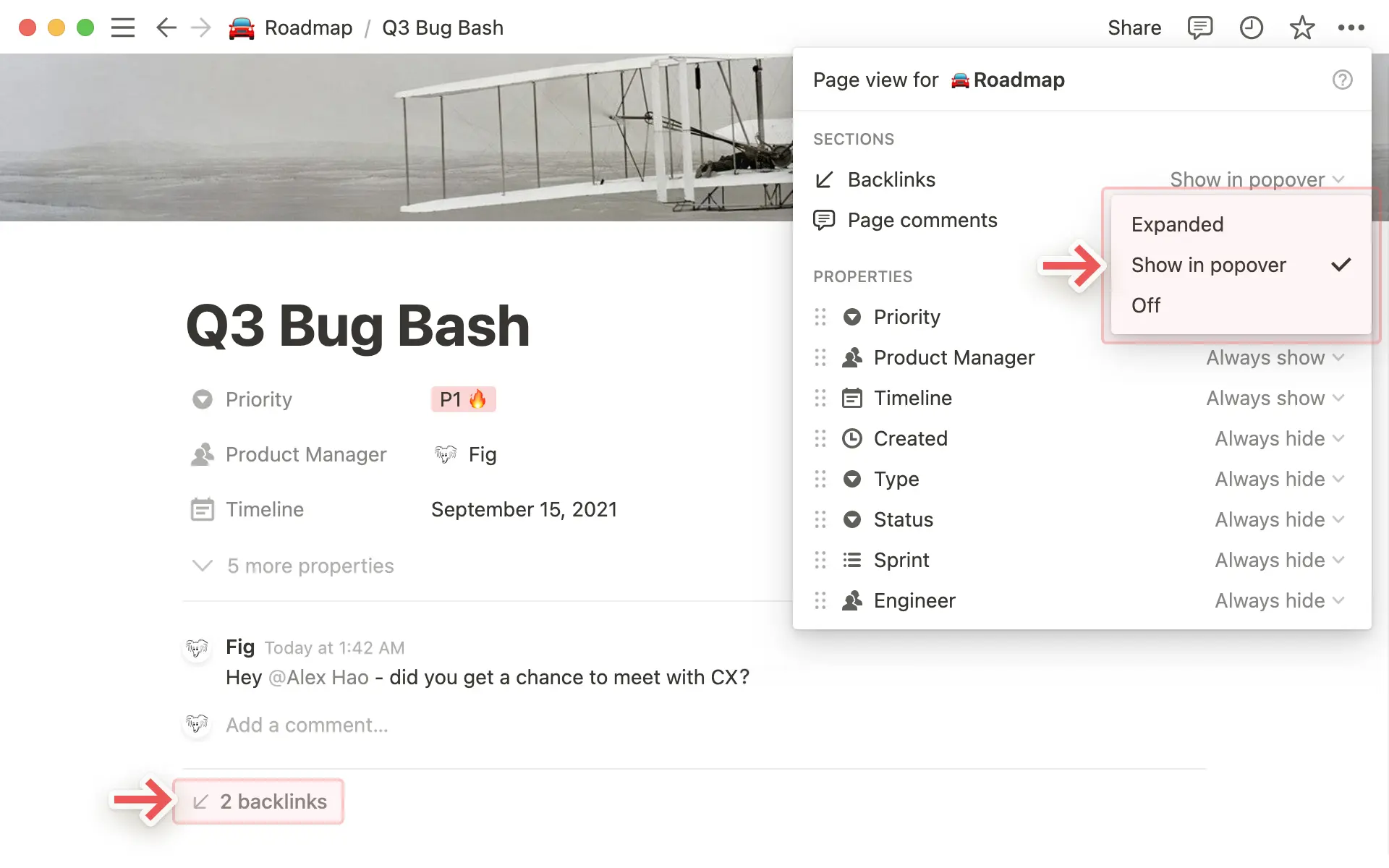 Personnaliser les liens entrants