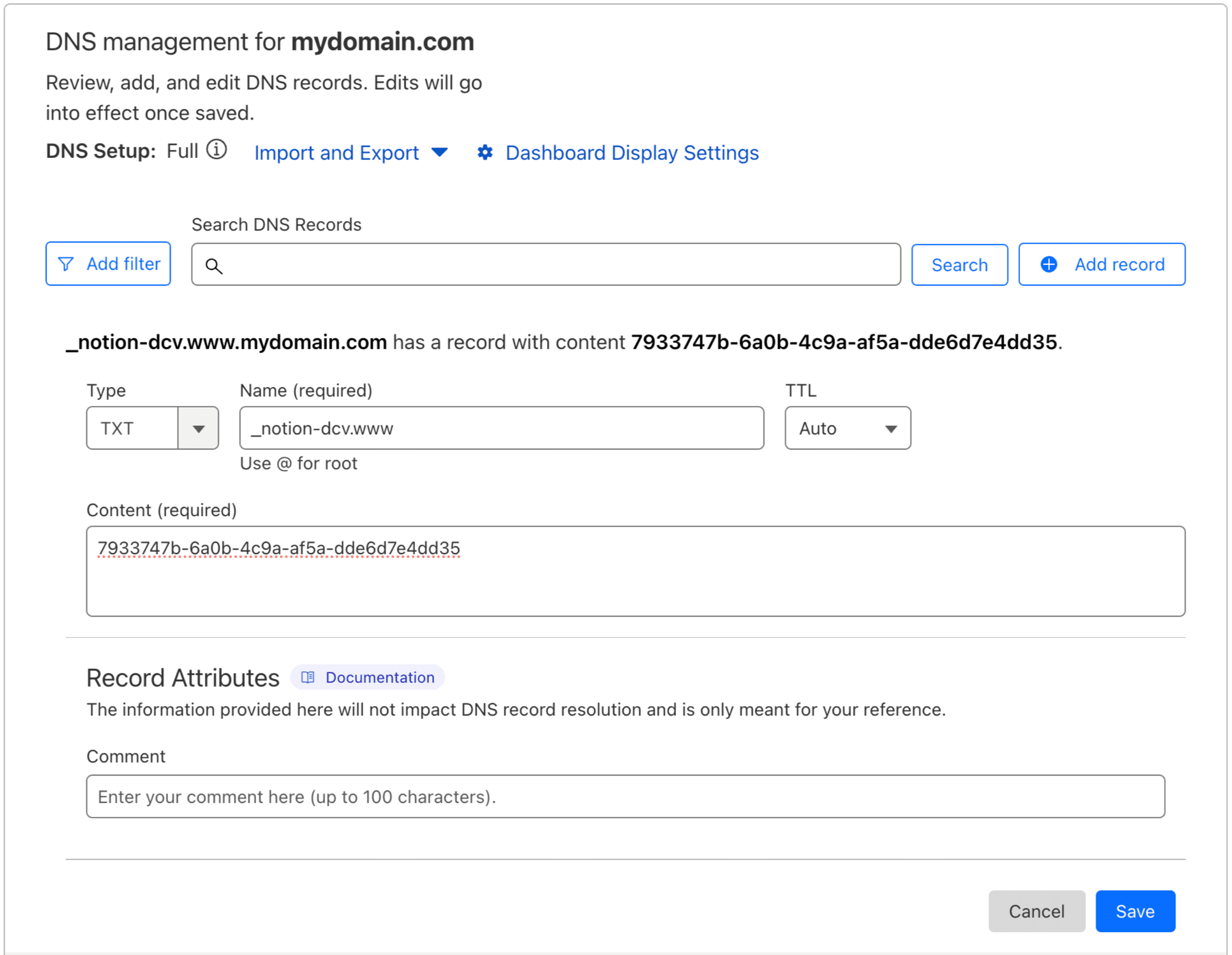 Aide : cloudflare étape 5