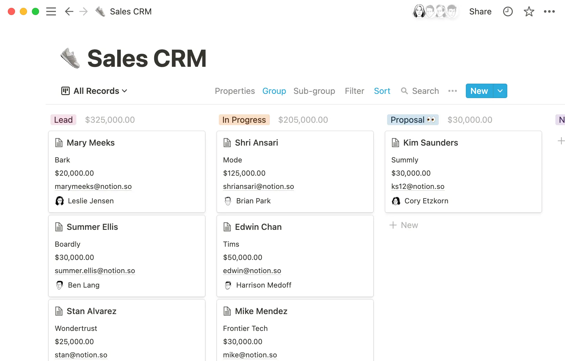 Commencez par une base de données chaque fois que vous avez besoin d’organiser et de catégoriser les informations, en particulier si vous avez besoin de plusieurs point de vues sur le contenu.