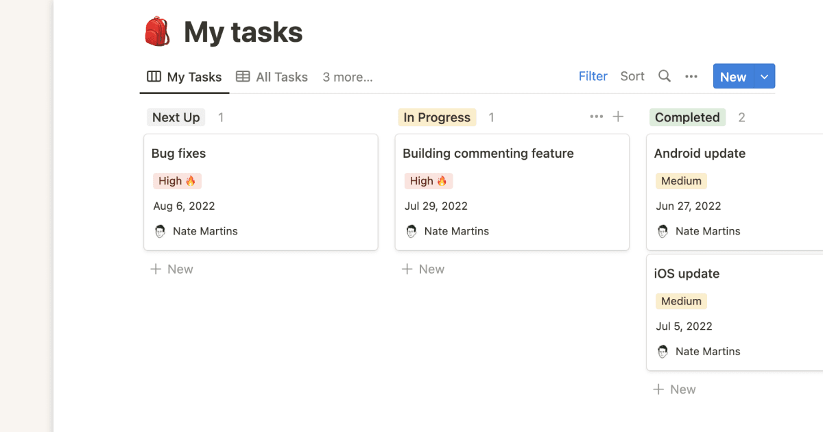 Miniature de liste de tâches