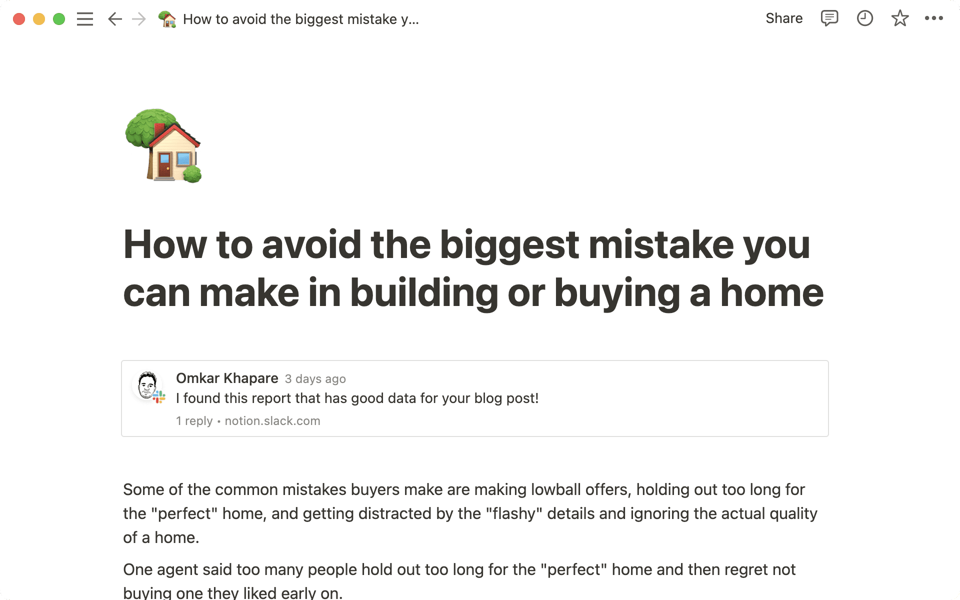 Intégrez directement des messages Slack dans vos pages Notion.