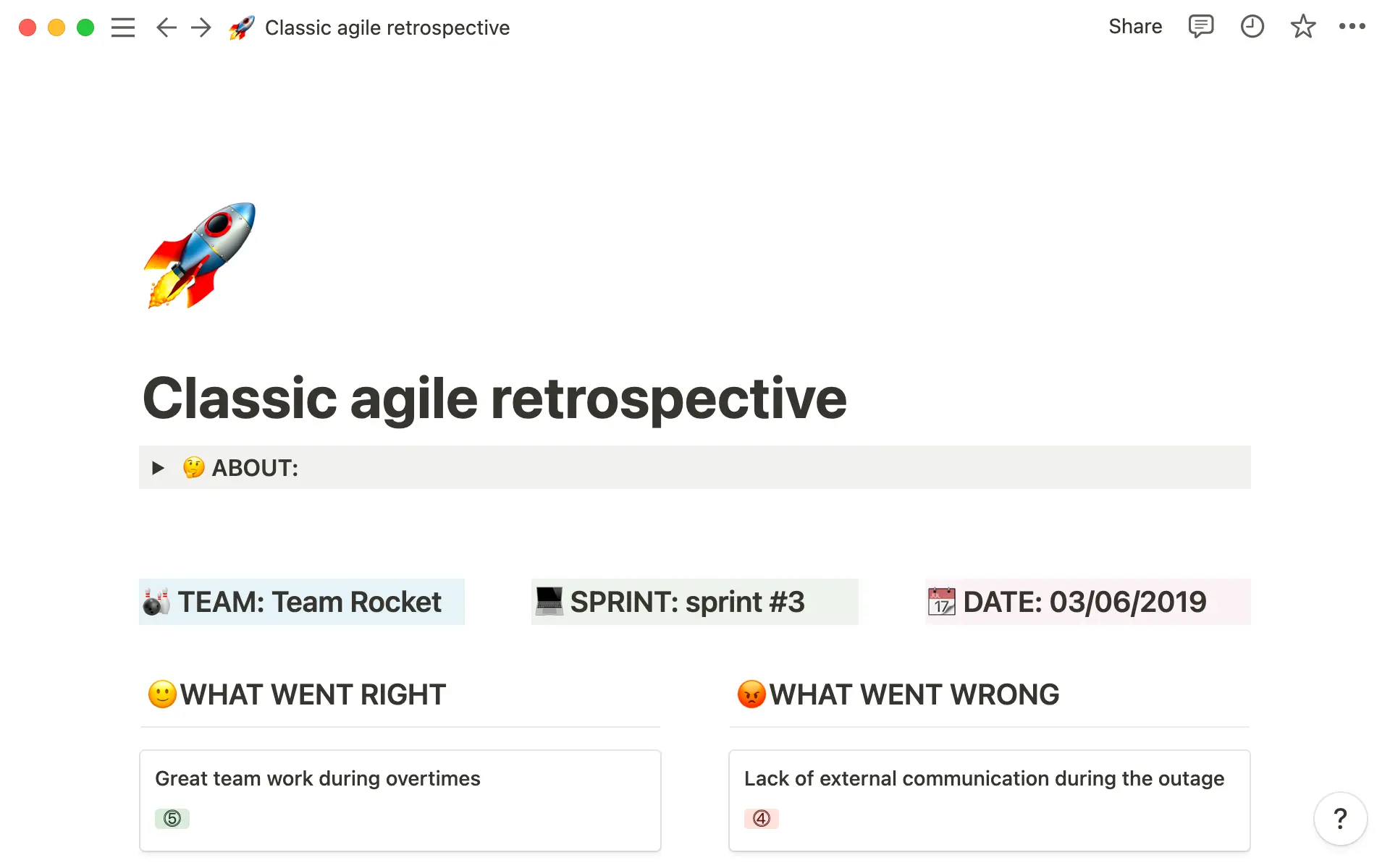 Sprint retrospective - agile retrospective