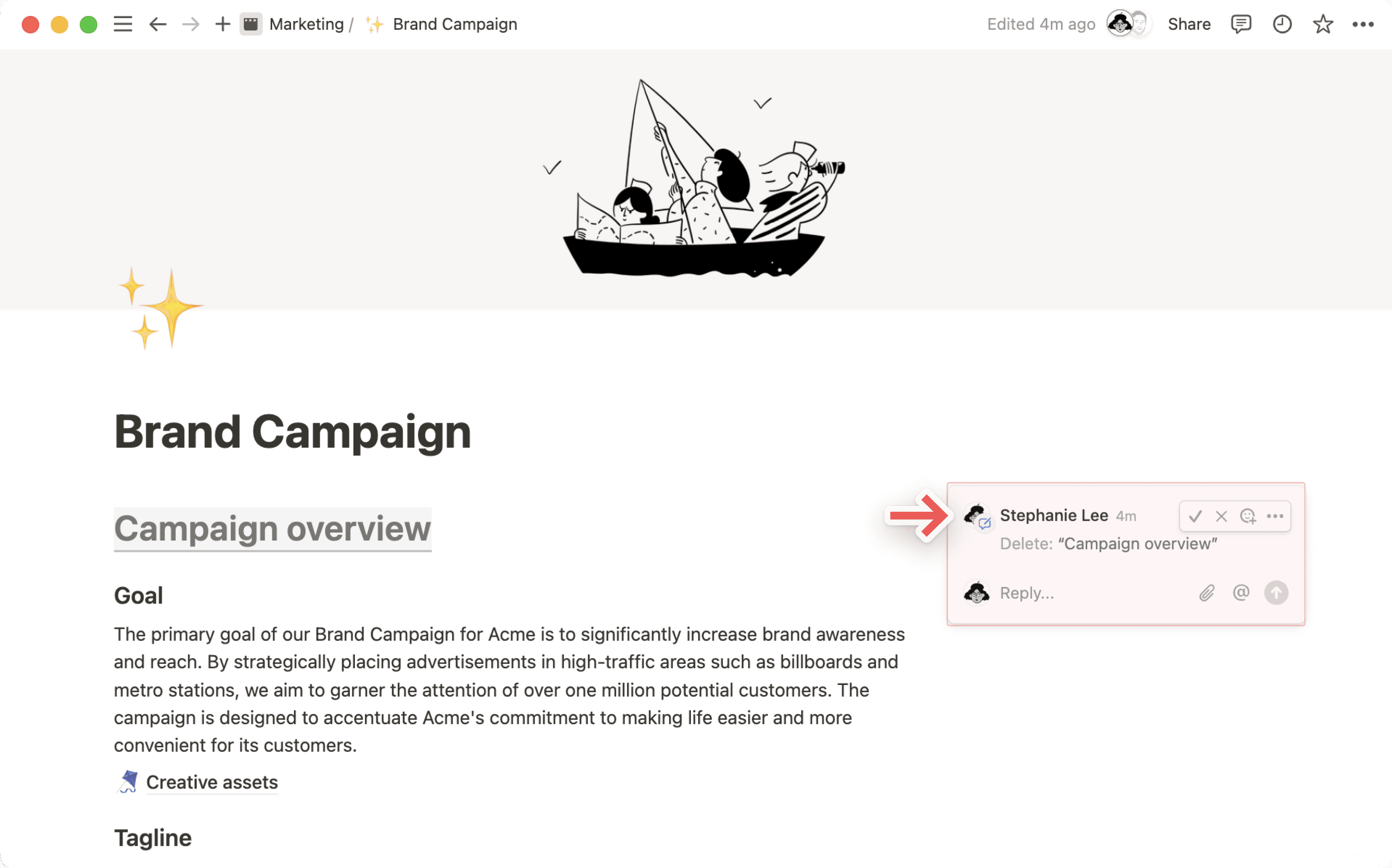 Aide : répondre à une suggestion de modifications