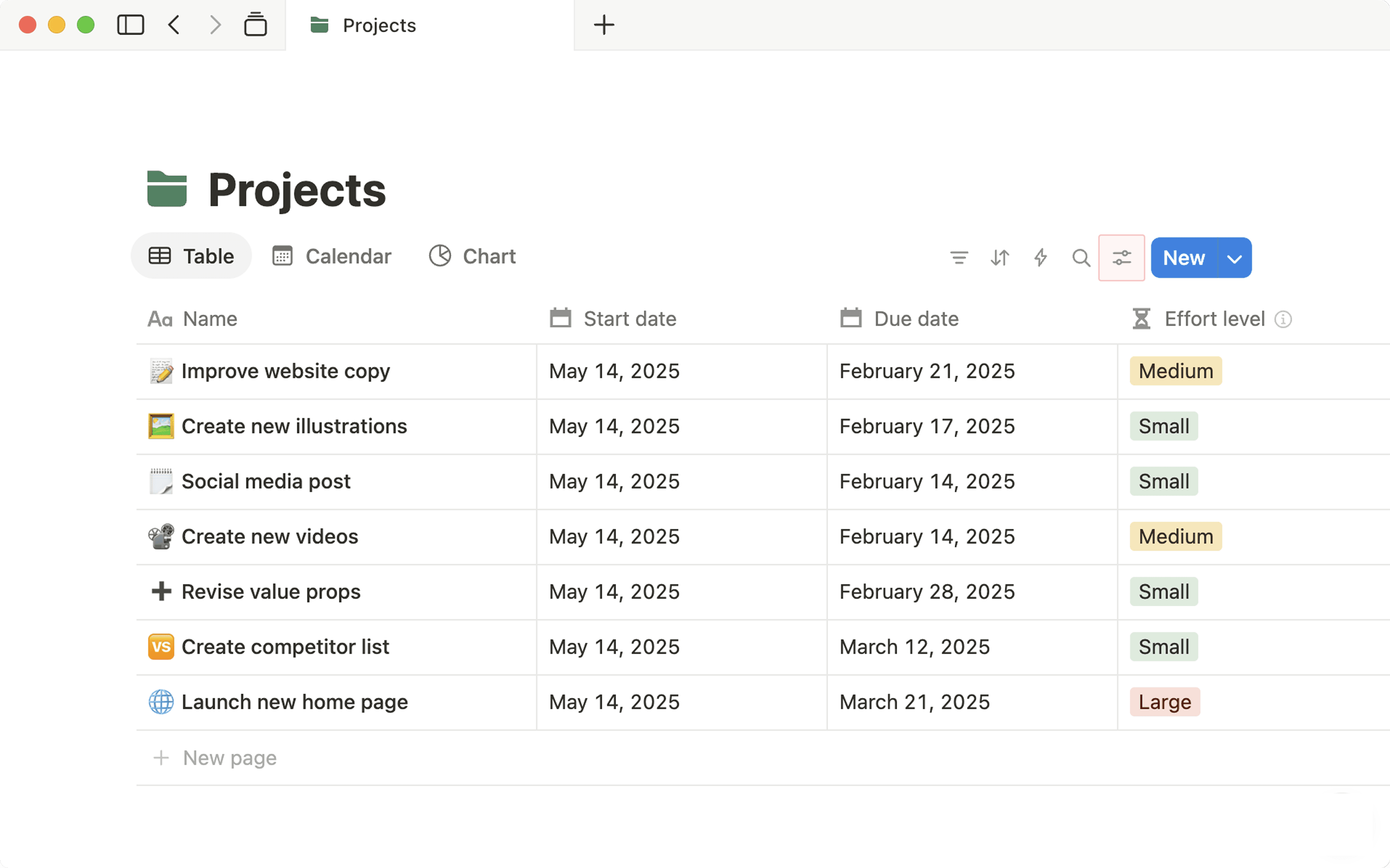 aide : icône Paramètres de la base de données