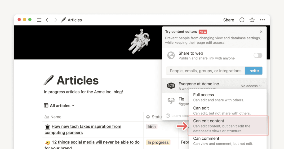 Nouvelles autorisations de bases de données 🔒