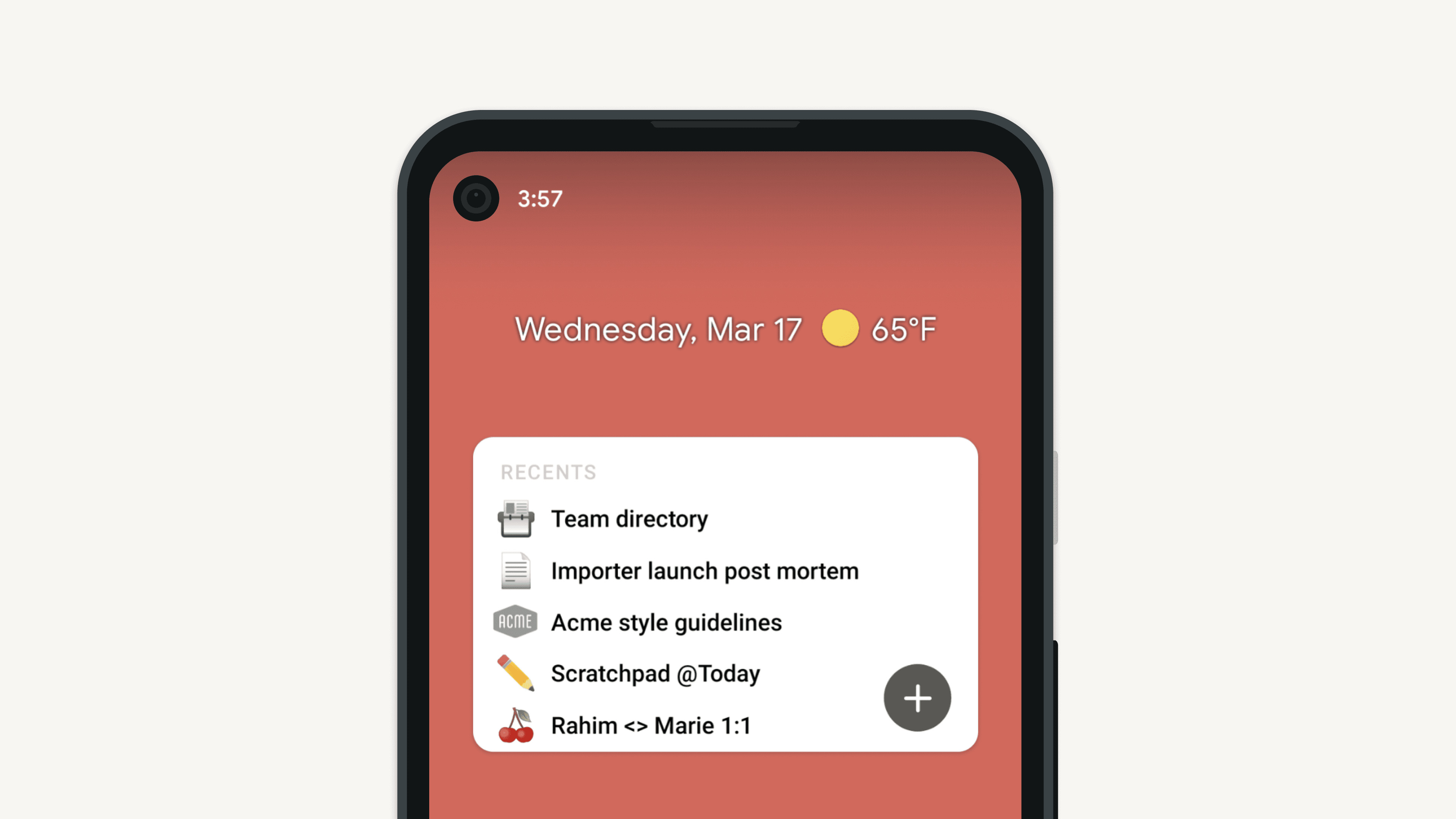 Widgets sur la version mobile ─ bannière