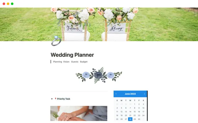 The Essential Notion Wedding Planner