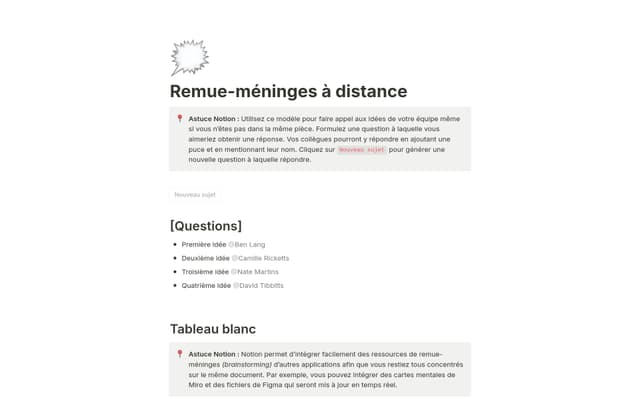 Remue-méninges à distance