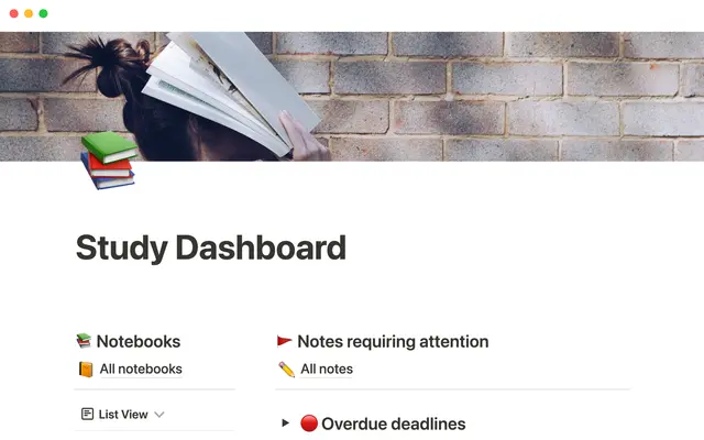 Study dashboard