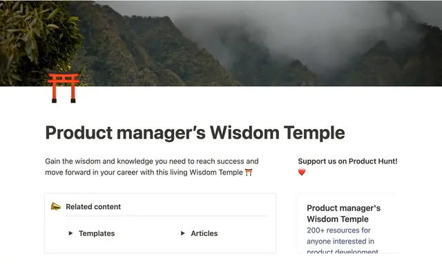 Product Manager's Wisdom Temple